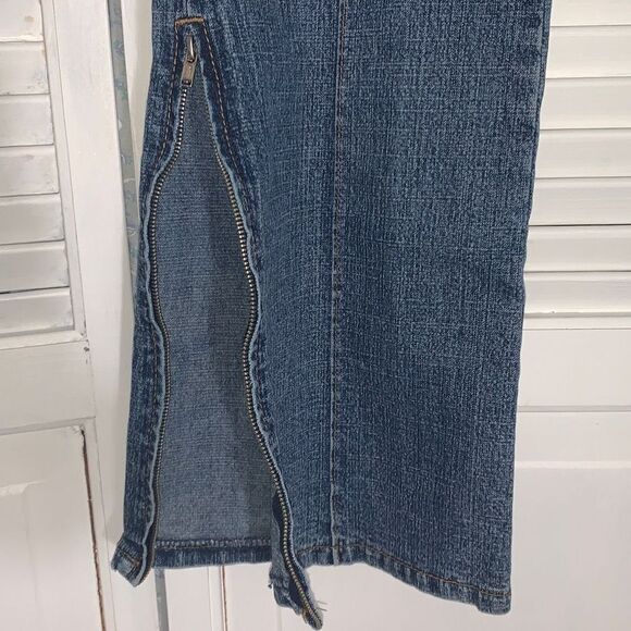 Vintage Zane-Di Y2K Low Rise Split Hem Bootcut Flares Size 9 - Picture 3 of 16